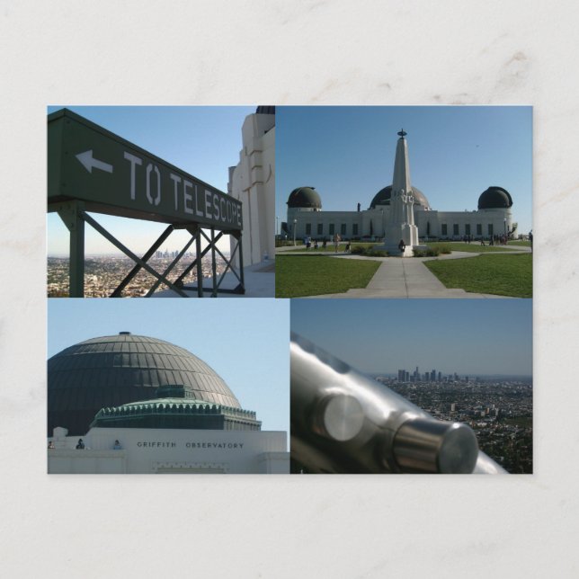 Griffith Observatory Collage Postcard (Front)