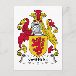 Griffiths Family Crest Postcard