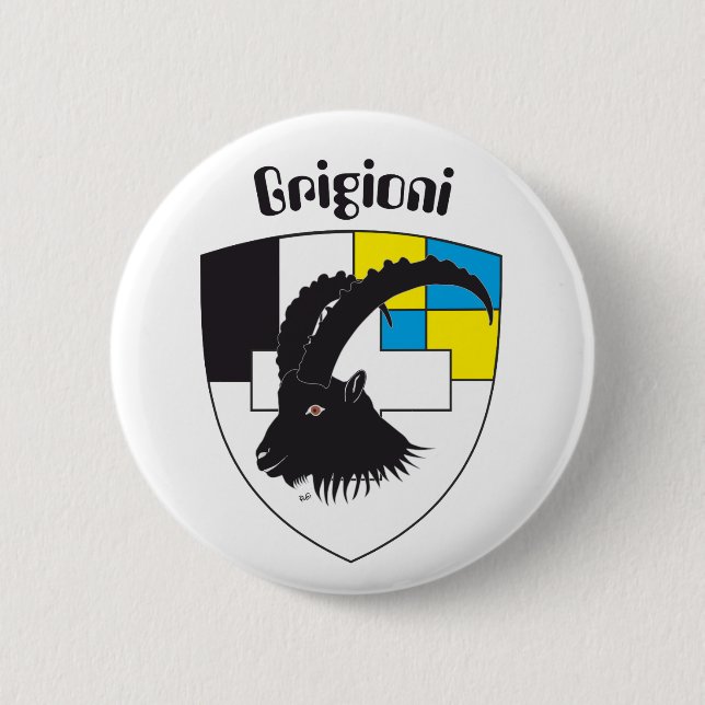 Grigioni Svizzera Button (Front)