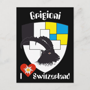 Grigioni Svizzera Postkarte Postcard