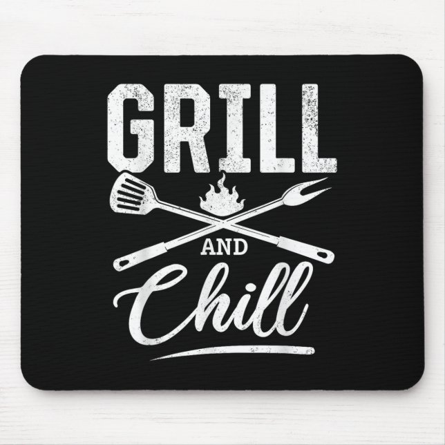 Grill And Chill Bbq Grilling Tools Bbq Lover &amp; Mouse Pad (Front)