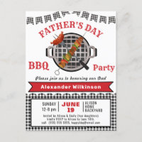 Grill and Chill Father's Day Photo BBQ Invitation 