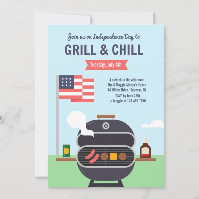 Grill and Chill Invitation (Front)
