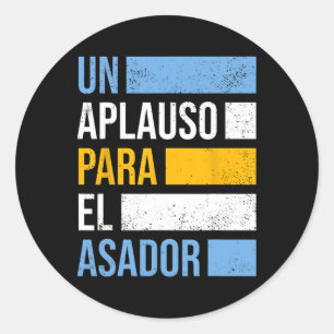 Grill Argentino Parrillero Argentino Argentinian B Classic Round Sticker