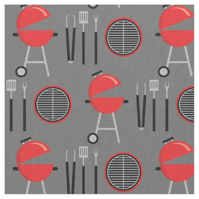 Grill BBQ Barbecue Chef Cooking Fabric (Close Up)