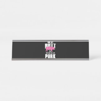 Grill BBQ Barbecue Pork Meat Grill Master Smoker Desk Name Plate