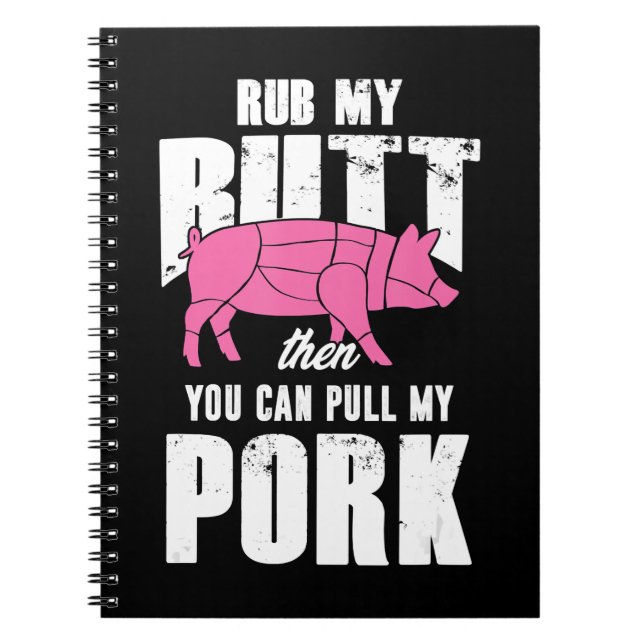 Grill BBQ Barbecue Pork Meat Grill Master Smoker Notebook (Front)