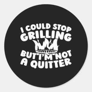 Grill Bbq - Grilling Grillmaster Barbecue Classic Round Sticker