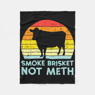 Grill Brisket Beef Sunset Retro Bbq Barbecue Grill Fleece Blanket
