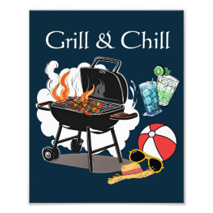 Grill & Chill Photo Print