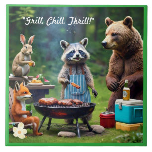 "Grill, Chill, Wild" Tile