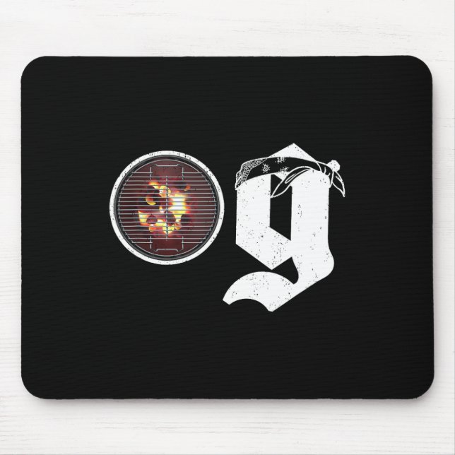Grill Dad Father Og Griller Funny Bbq Barbeque Pit Mouse Pad (Front)