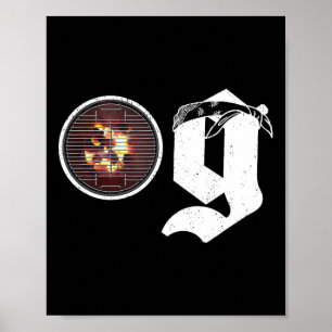 Grill Dad Father Og Griller Funny Bbq Barbeque Pit Poster