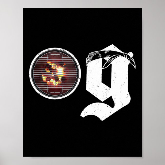 Grill Dad Father Og Griller Funny Bbq Barbeque Pit Poster (Front)
