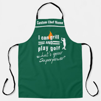 Grill & Golf Apron - "What's Your Superpower?