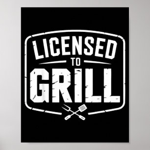 Grill Humour Bbq Pitmaster Barbeque Poster