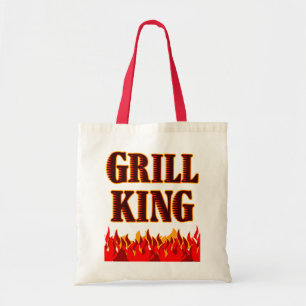 Grill King BBQ Saying Tote Bag