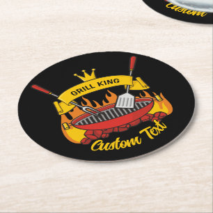 Grill King Round Paper Coaster