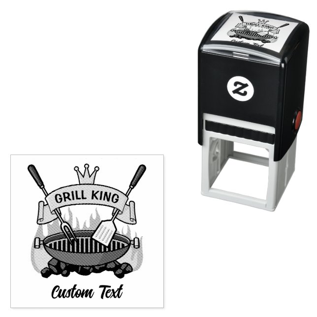 Grill King Self-inking Stamp (In Situ)