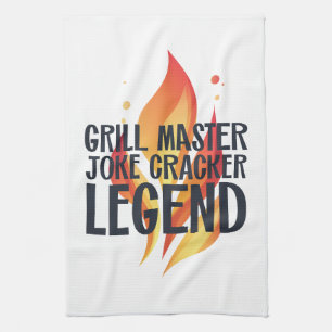 Grill Legend BBQ Poster Tea Towel