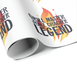 Grill Legend BBQ Poster Wrapping Paper