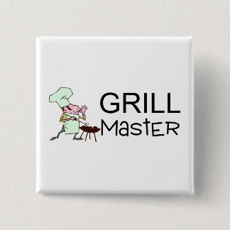 Grill Master 15 Cm Square Badge