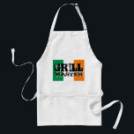Grill master apron | Irish flag background<br><div class="desc">Grill master apron | Irish flag background. BBQ / Barbeque gift for men.</div>