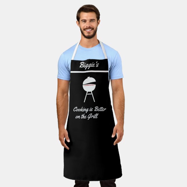 Grill Master Apron - Personalised Cooking Apron (Worn)