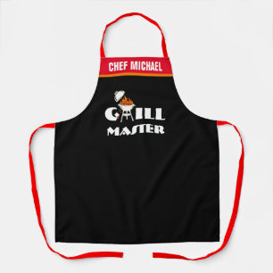 Grill Master Apron - Personalised Name BBQ Chef