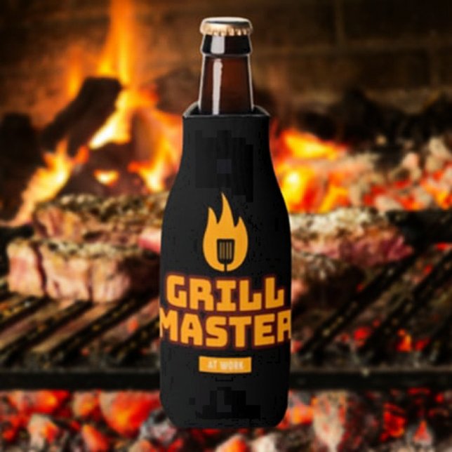 Grill Master At Work Bottle Cooler (Creator Uploaded)
