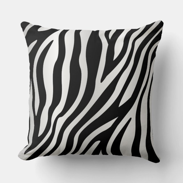 Grill Master Balck White Animal Print Pillow (Front)