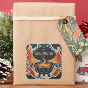 "Grill Master" BBQ Father's Day Sticker Set