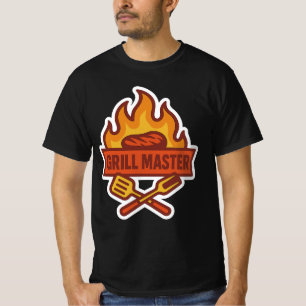 Grill Master BBQ Flame Design T-Shirt