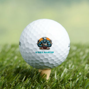 G'rill Master BBQ Griller Fun Pun Golf Balls