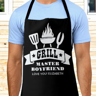 Grill Master Boyfriend Black Apron