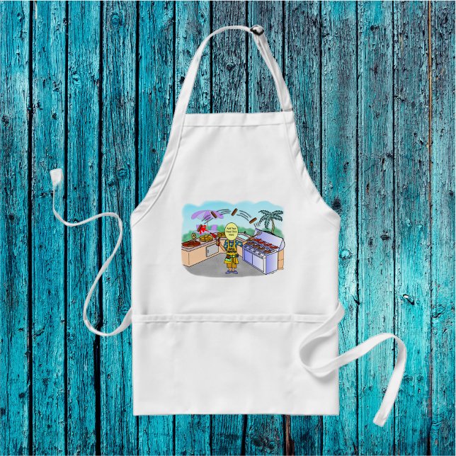 Grill Master Cartoon Standard Apron (Background photo courtesy of kdekiara)