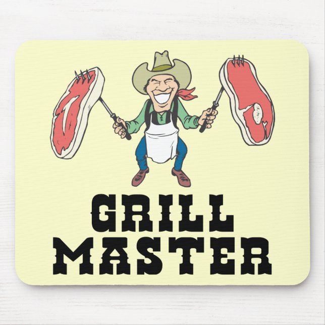 Grill Master Cowboy Mouse Pad (Front)