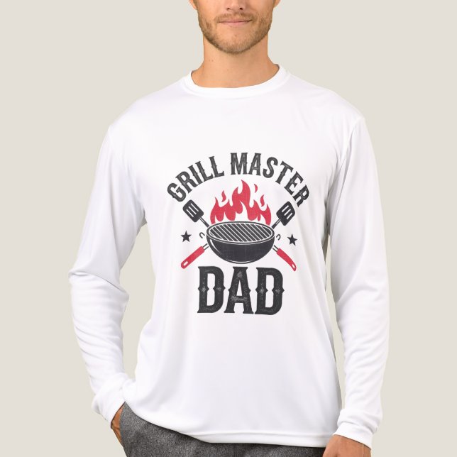 Grill Master Dad – Funny BBQ Father's Day Gift Tri-Blend Shirt (Front)