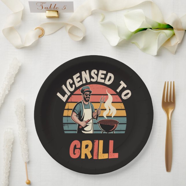 Grill Master Dad Paper Plate (Wedding)