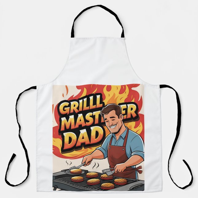 Grill Master Dad Smoky BBQ  Apron (Front)