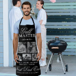 Grill Master Father Photo Collage Apron<br><div class="desc">Elegant fathers day apron featuring 5 pictures of your beautiful children, the title "grill master" and your name, the kids names, and the cute saying that reads "best dad ever, some men are born to be father's". All of the text is fully editable so it can be can be personalised...</div>