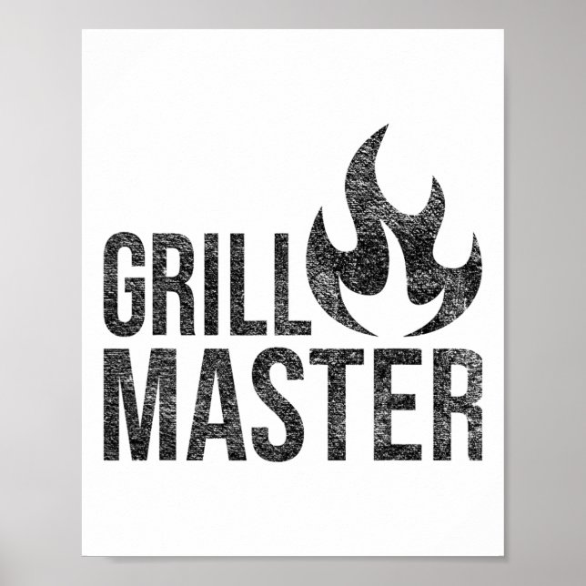 Grill Master Flame Byrbecue Bbq Smoke Char Open Fi Poster (Front)
