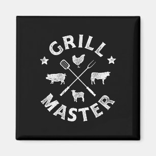 Grill Master Funny Pork Bbq Barbecue Grillmaster M Magnet