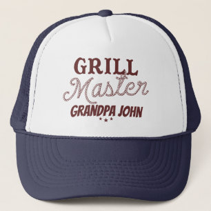 Grill Master Grandpa Personalised Father's Day BBQ Trucker Hat
