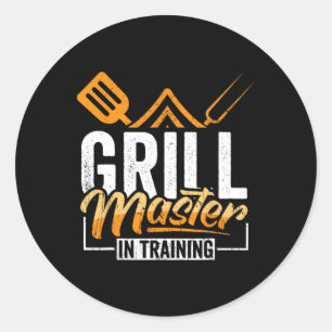 Grill Master In Training Bbq Aficionado Classic Round Sticker