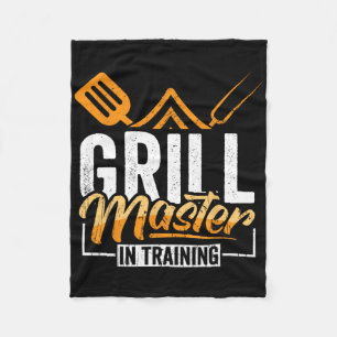 Grill Master In Training Bbq Aficionado Fleece Blanket