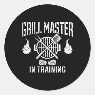 Grill Master In Training Funny Bbq Lover Grilling Classic Round Sticker