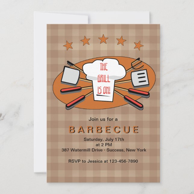 Grill Master Invitation (Front)