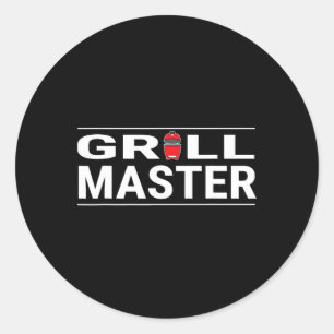 Grill Master Kamado Style Bbq Barbecue Pitmaster  Classic Round Sticker
