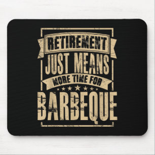 Grill Master Meat Smoker Bbq Barbecue Retired Reti Mouse Pad